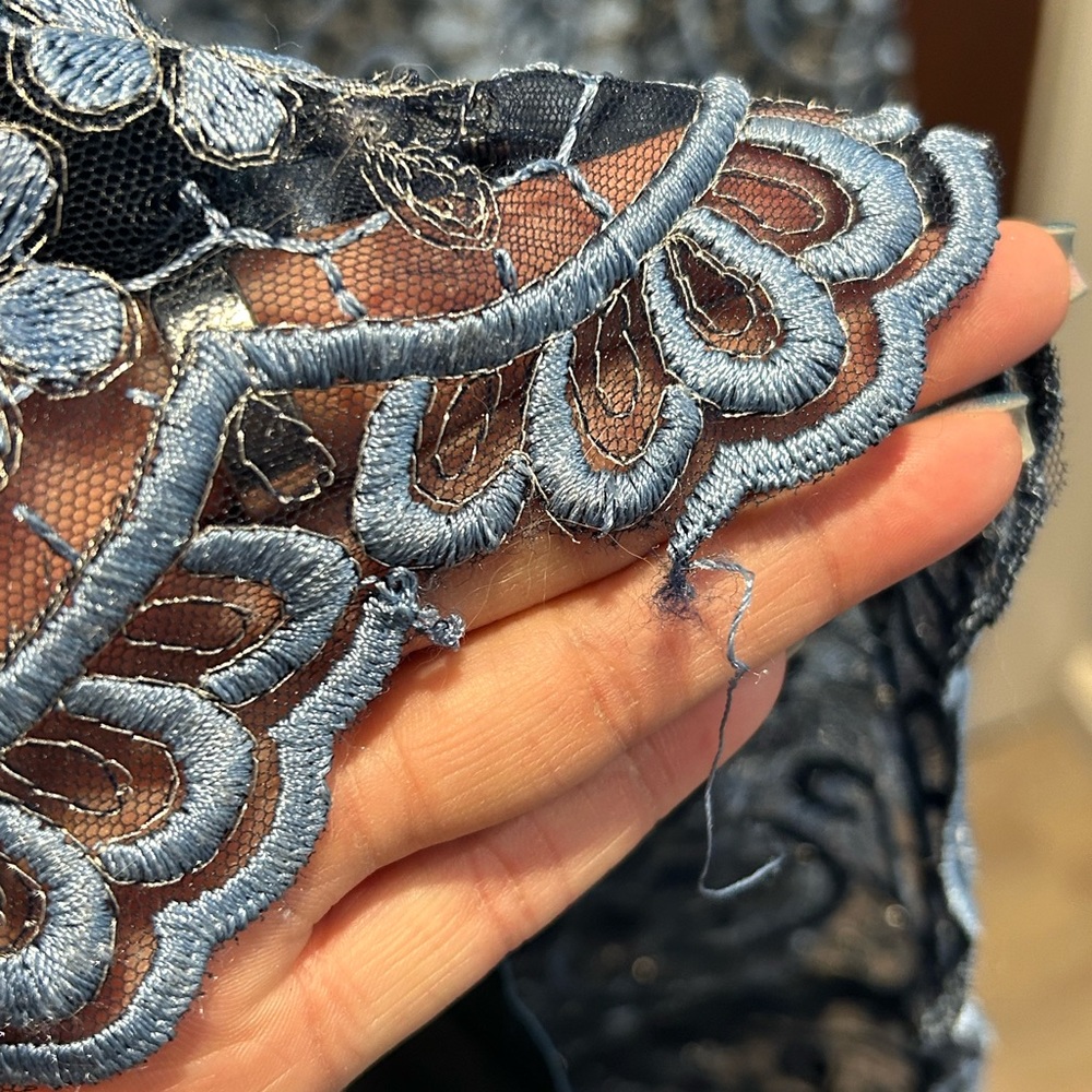 Js Collection Illusion Yoke Scroll Embroidery Gow… - image 5